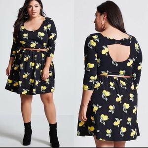 Lemon babydoll mini dress